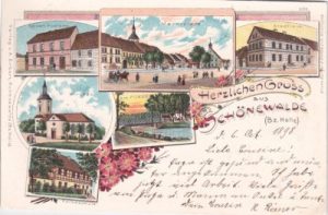 04916 Schönewalde bei Herzberg/Elster, Farblitho, ca. 1895