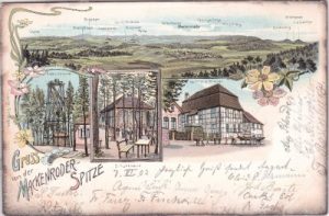 37075 Göttingen, Restaurant Mackenröder Spitze, Farblitho, ca. 1900