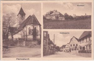 70794 Plattenhardt (Filderstadt), u.a. Schulhaus, ca. 1915
