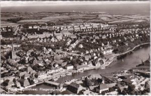 23730 Neustadt in Holstein (Ostsee), Luftaufnahme, ca. 1960