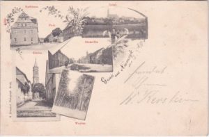 14823 Niemegk, u.a. Gross-Straße, Litho, ca. 1895