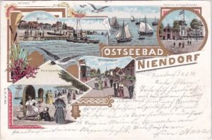 23669 Niendorf (Timmendorfer Strand), Farblitho, ca. 1895