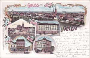 41751 Dülken (Viersen), u.a. Markt, Farblitho, ca. 1900