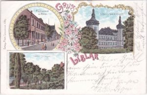 50374 Liblar (Erftstadt), u.a. Restaurant Krone, Farblitho, ca. 1895