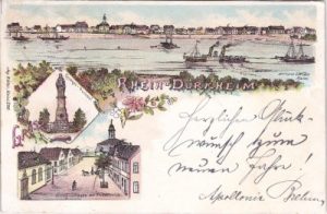 67550 Worms-Rheindürkheim, u.a. Kirchstraße, Farblitho, ca. 1895