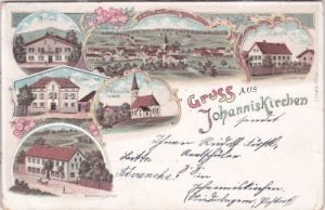 84381 Johanniskirchen, u.a. Gasthaus Zöllner, Farblitho, ca. 1895