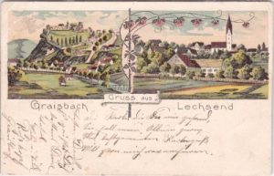 86688 Marxheim-Graisbach-Lechsend, Farblitho, ca. 1900