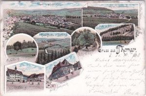 98660 Themar, u.a. Osterburg, Farblitho, ca. 1895