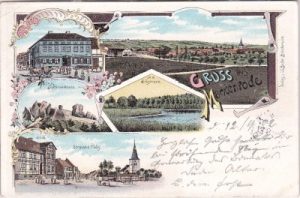 99755 Mackenrode (Hohenstein), u.a. Marktplatz, Farblitho, ca. 1900