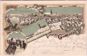 02826 Görlitz, u.a. Weinberghaus, Winterlitho, Farblitho, ca. 1900