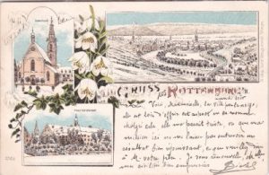 72108 Rottenburg am Neckar, Winterlitho, Farblitho,, ca. 1895
