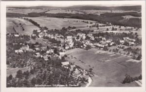69429 Schollbrunn/Odenwald (Waldbrunn), Luftaufnahme, ca. 1955