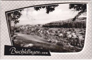 69488 Buchklingen im Odenwald (Birkenau), Ortsansicht, ca. 1960
