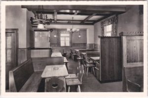 91224 Pommelsbrunn, Bahnhof-Hotel, Gaststube, ca. 1950