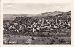 99831 Creuzburg/Werra, Luftaufnahme, ca. 1955