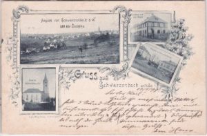 95131 Schwarzenbach am Wald, u.a. Gasthaus, Litho, ca. 1895