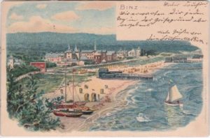 18609 Binz auf Rügen (Ostseebad), Farblitho, ca. 1895