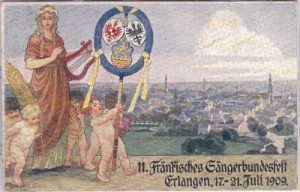 91052 Erlangen, 11. Sängerbundesfest, Sonder-Ganzsache 1909