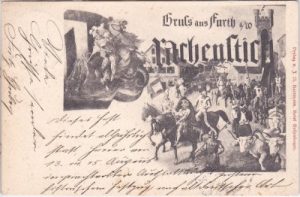 93437 Furth im Wald, Drachenstich, Litho, ca. 1895