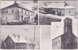 94089 Neureichenau, u.a. Bahnhof, Forstamt, ca. 1915