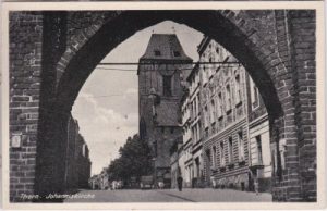 Thorn (Toruń), Straßenansicht, Johanniskirche, ca. 1935