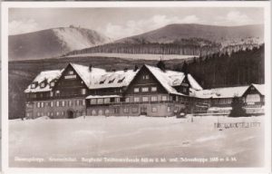 Krummhübel im Riesengebirge (Karpacz), Teichmannsbaude, ca. 1930