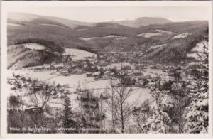 Krummhübel im Riesengebirge (Karpacz), Ortsansicht, ca. 1930