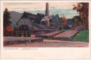 Josephinenhütte (Schreiberhau im Riesengebirge), Farblitho, ca. 1900