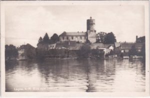 Lagow (Lebus/Neumark), Blick zum Schloss, ca. 1930