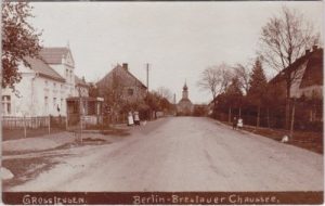 Groß-Lessen (Leśniów Wielki), Berlin-Breslauer Chaussee, ca. 1915