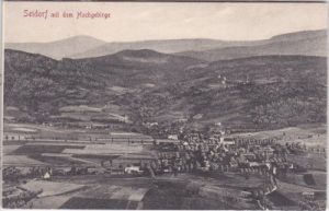 Seidorf im Riesengebirge (Giersdorf), Ortsansicht, ca. 1930