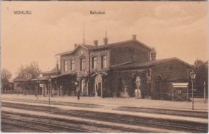 Wohlau in Schlesien (Wolow), Bahnhof, ca. 1910