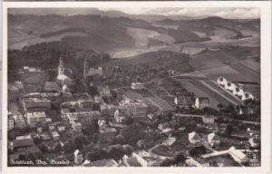 Friedland in Niederschlesien (Mieroszow), Luftaufnahme, ca. 1935