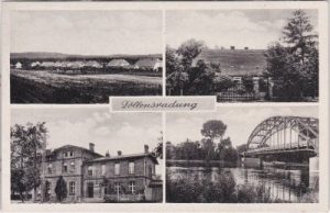 Döllensradung (Neumark), u.a. Bahnhof, ca. 1935