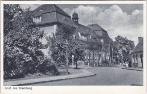 Dramburg in Pommern (Drawsko Pomorskie), Straßenansicht, ca. 1940