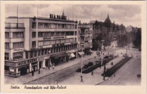 Stettin, Paradeplatz mit Ufa-Palast, ca. 1940