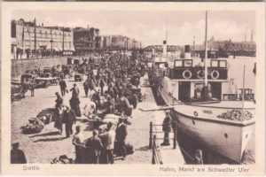 Stettin, Hafen, Markt am Schwedter Ufer, ca. 1925