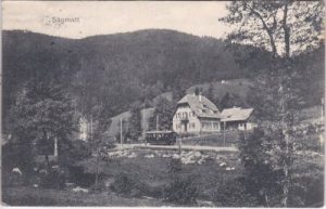 Sägmatt (Stoßweier im Elsaß), Straßenbahn, ca. 1910