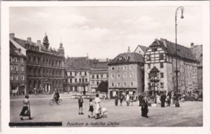 Eger (Cheb), Straßenansicht, ca. 1945