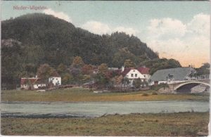 Nieder-Wigstein (Wigstadtl), Ortsansicht, ca. 1910