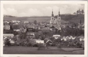 Senftenberg in Böhmen (Zamberk), Ortsansicht, ca. 1950