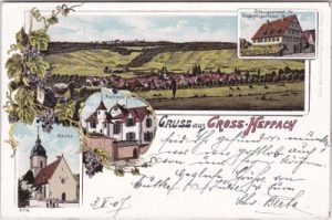 71384 Großheppach (Weinstadt), Bildungsanstalt, Farblitho, ca. 1905