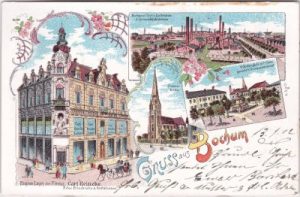 44866 Bochum-Wattenscheid-Günnigfeld, Farblitho, ca. 1900