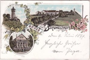 70376 Stuttgart-Bad Cannstatt, Burgholzhof, Farblitho, ca. 1900