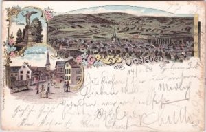97618 Unsleben, u.a. Hauptstrasse, Farblitho, ca. 1900