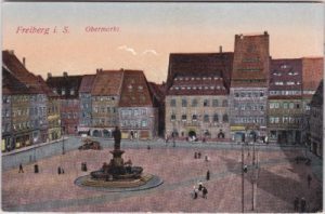 09599 Freiberg in Sachsen, Obermarkt, ca. 1915
