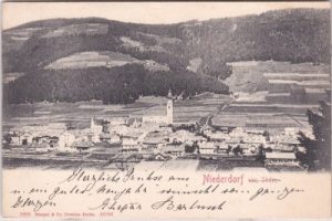 Niederdorf im Pustertal (Südtirol), Ortsansicht, ca. 1900
