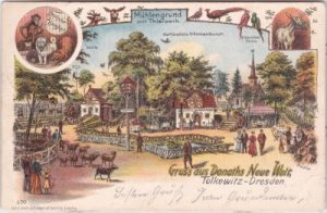 01279 Dresden-Tolkewitz (Leuben), Mühlengrund, Farblitho, ca. 1900