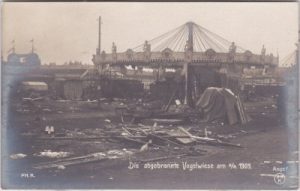 01307 Dresden-Johannstadt (Altstadt), Brand auf der Vogelwiese 1909