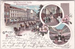 10117 Berlin-Mitte, Restaurant "Wilhelmshallen", Farblitho, ca. 1900